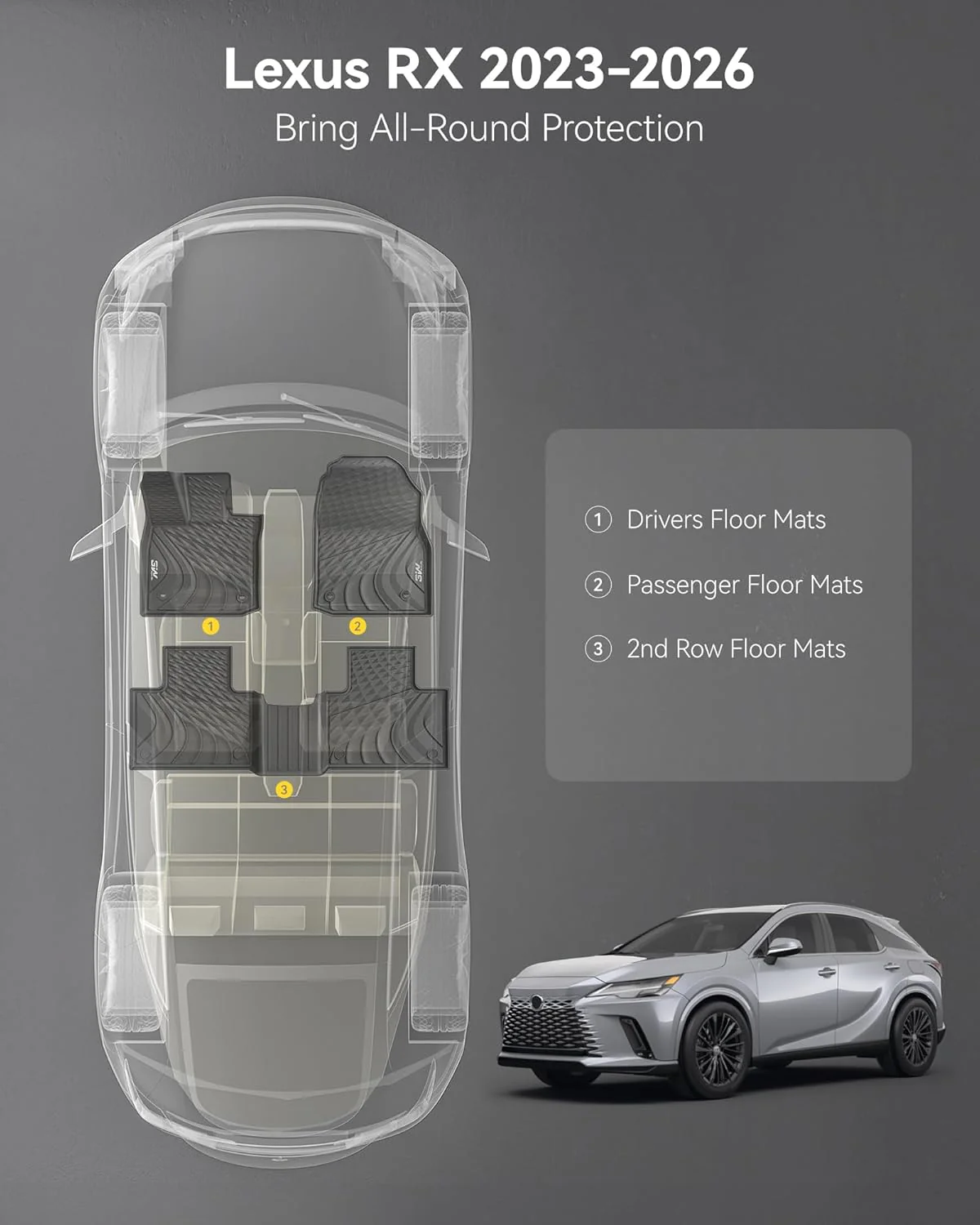 سيارة لكزس -آر إكس 2023-2026 دعاسات سيارة أدريــان - Image 3